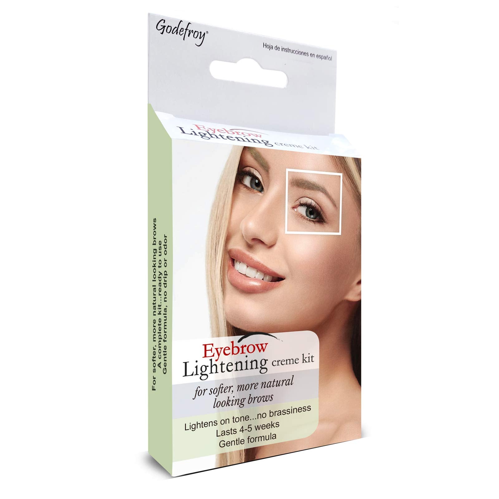Godefroy eyebrow lightening creme kit close-up for at-home brow color