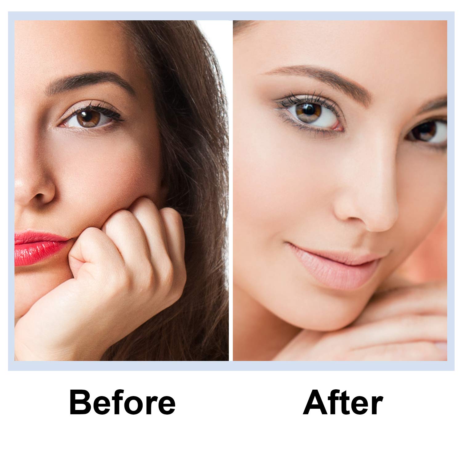 Godefroy eyebrow lightening creme result close-up shows natural-looking lighter brows