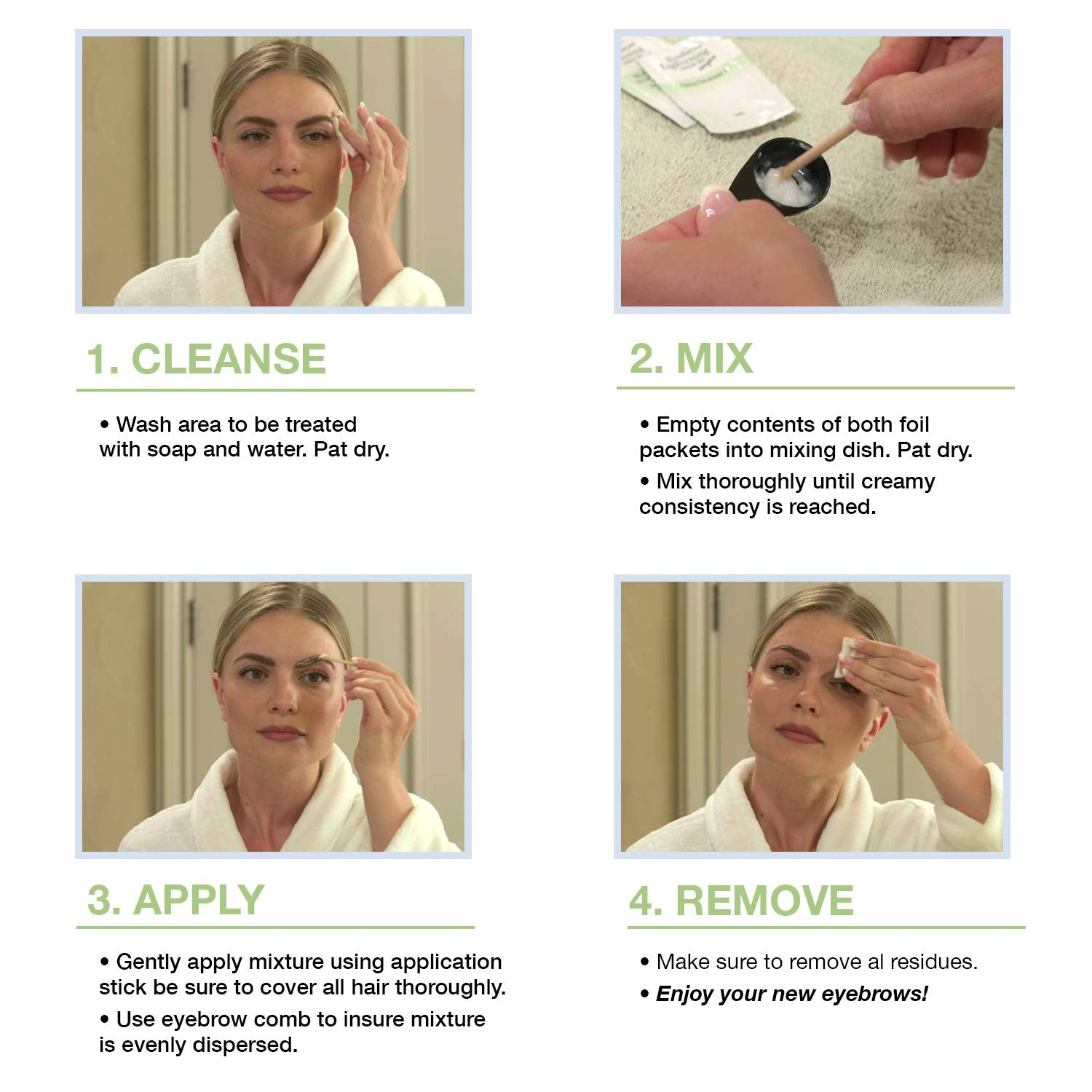 Godefroy kit completo de coloración de cejas con instrucciones.