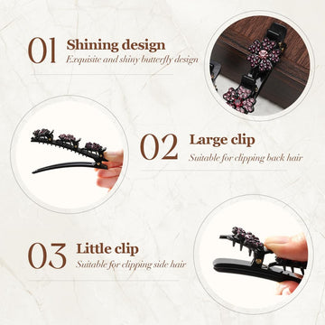 Accesorio de cabello con cristales versátil para varios estilos.