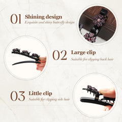 Accesorio de cabello con cristales versátil para varios estilos.
