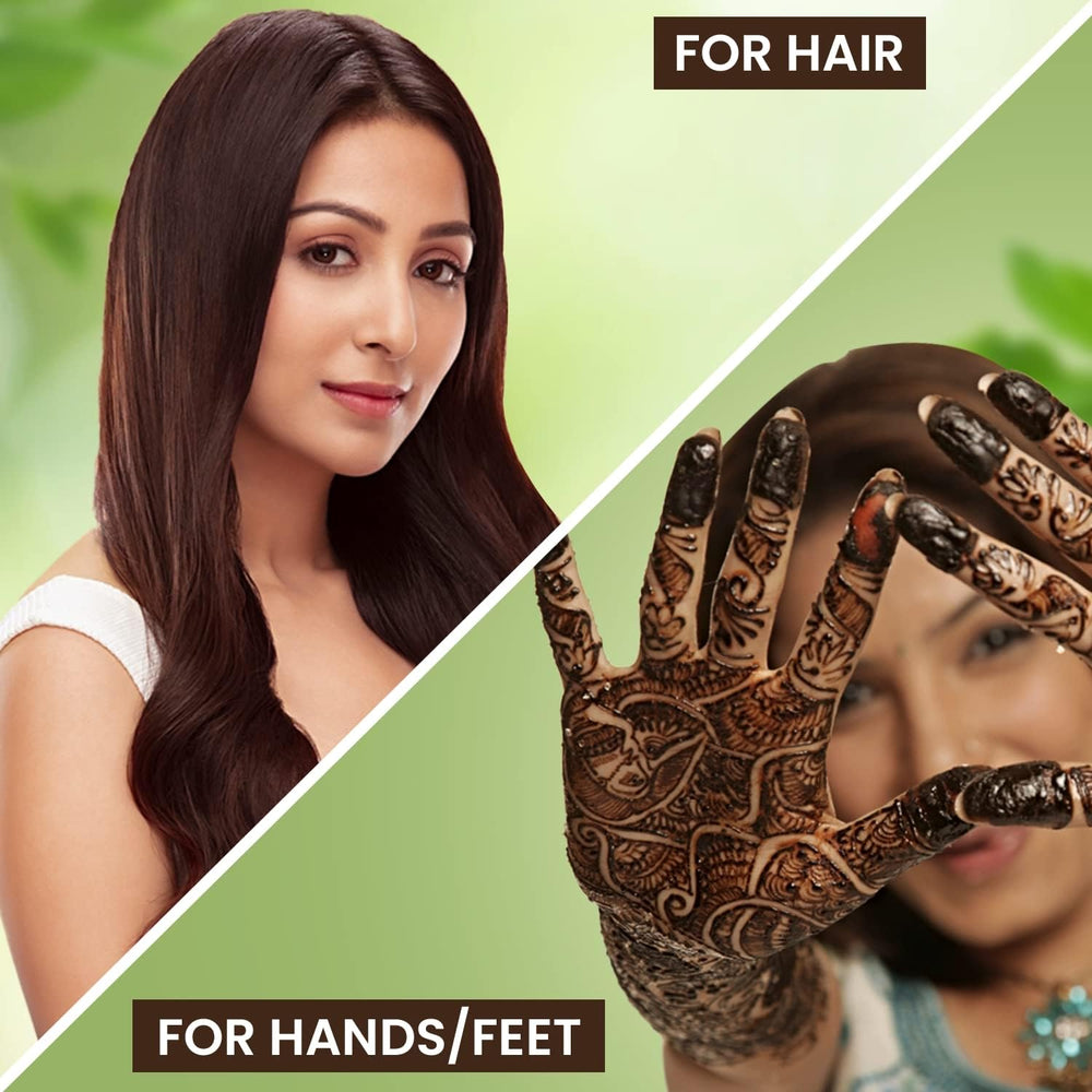 Nupur Henna Mehndi brinda brillo sedoso al cabello.