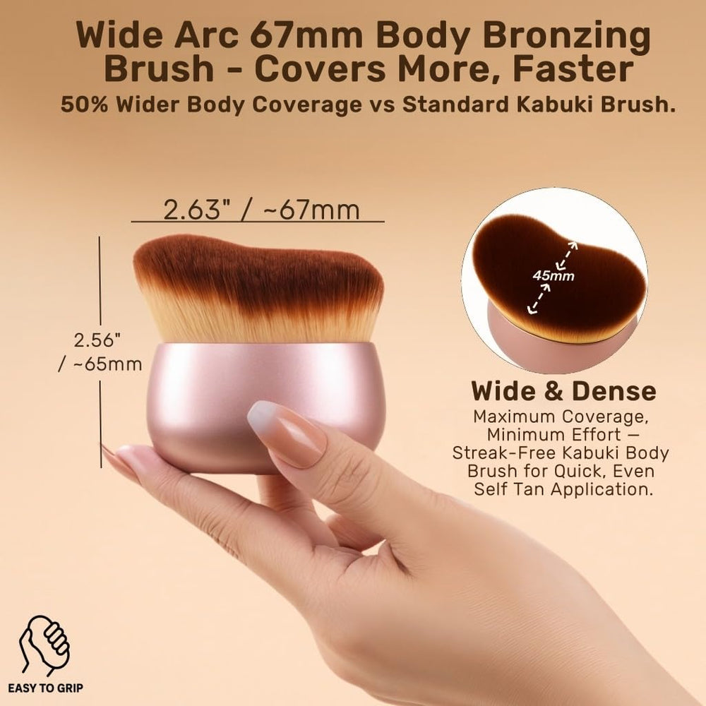 GOERTI Bronceado uniforme: cobertura consistente en piernas, brazos y torso.