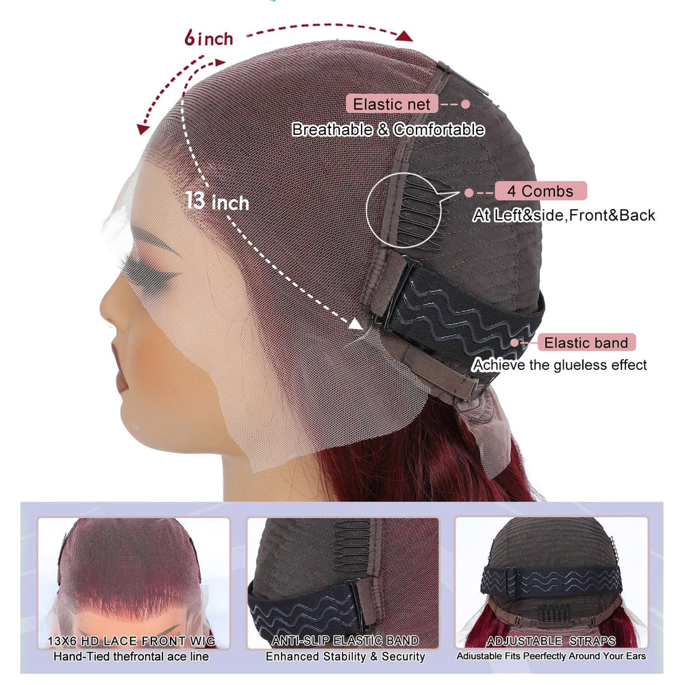 GOFWARD peluca con baby hair para líneas de frente realistas.