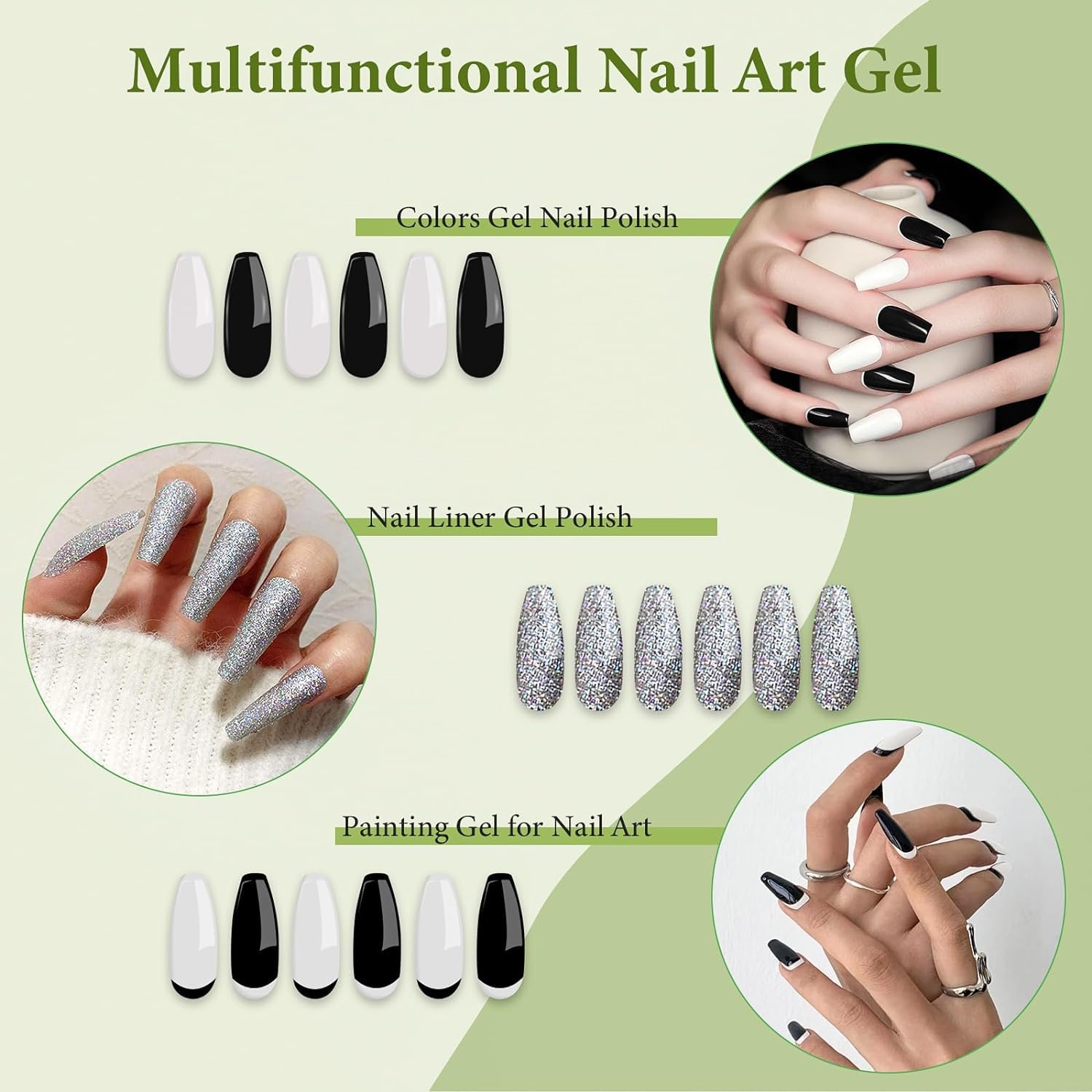 GOICC gel negro para bases y contrastes elegantes en diseños.