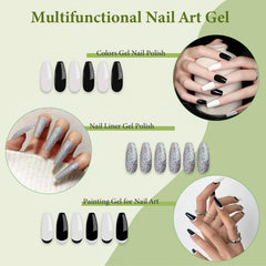 GOICC gel negro para bases y contrastes elegantes en diseños.