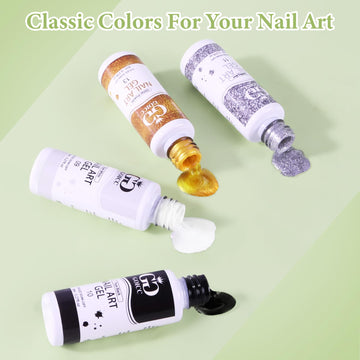 GOICC gel para arte de uñas con pincel ultrafino permite trazos precisos.
