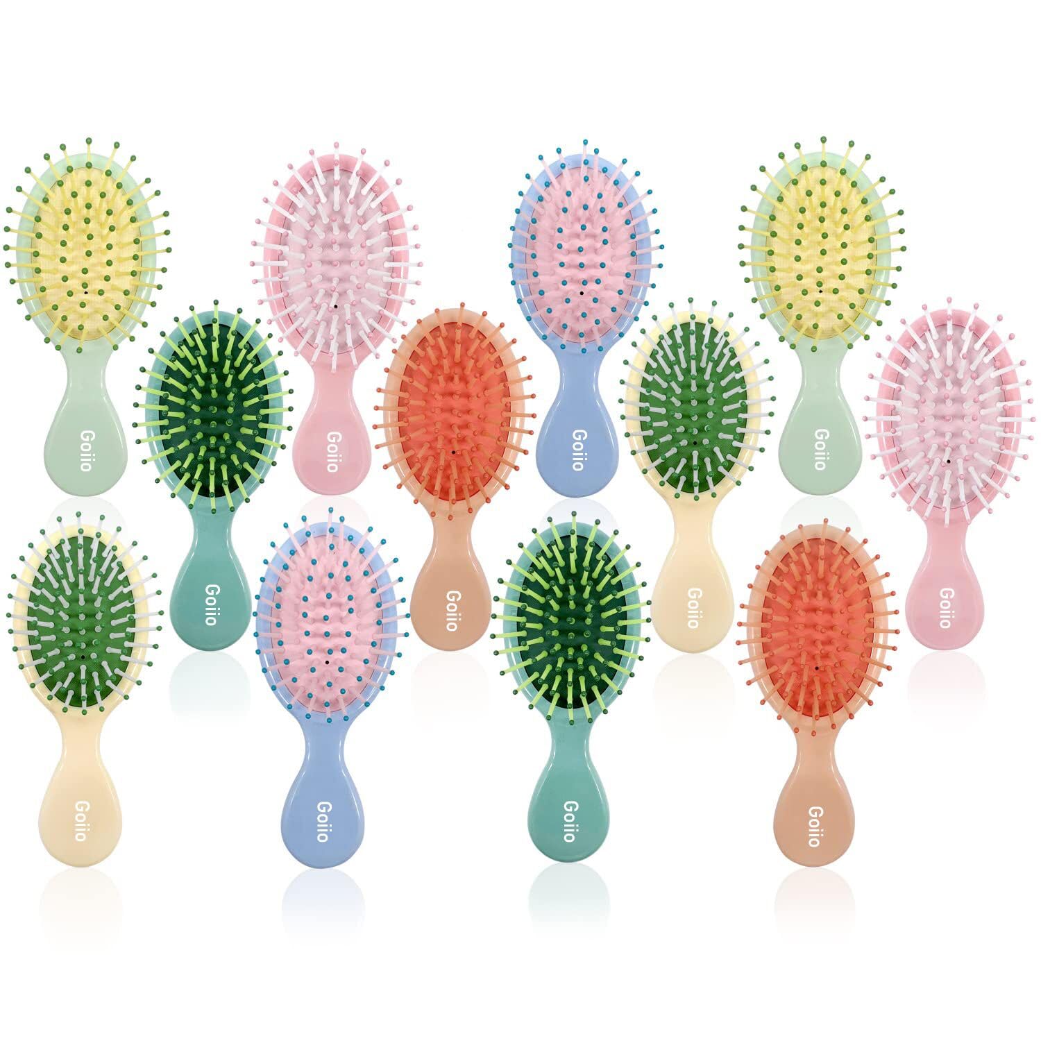 Goiio mini cepillo multicolor para peinados rápidos y eficientes