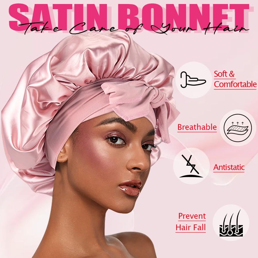 Goiple Satin Bonnet protege el peinado durante la noche.