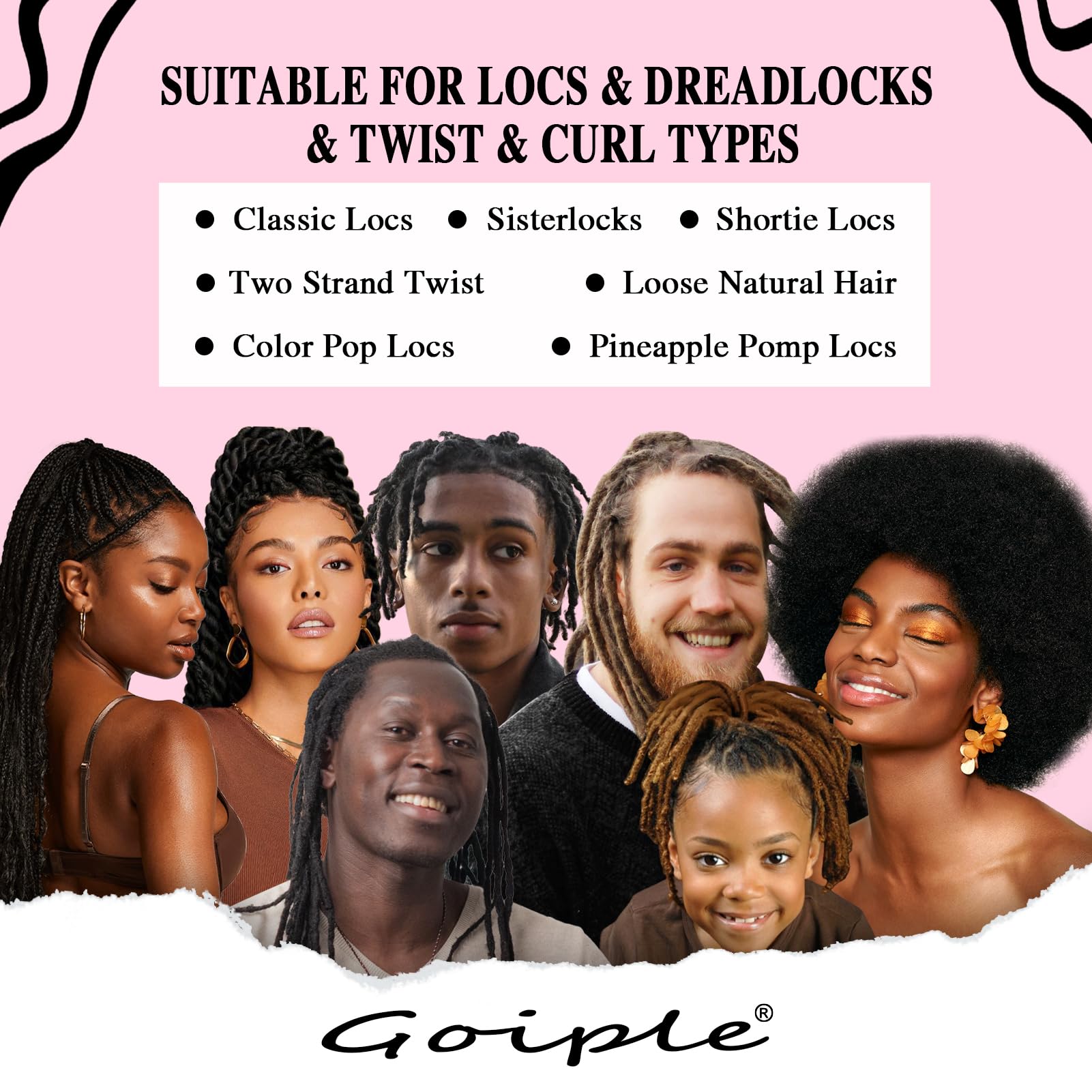 Brillo natural para locs gracias al agua de rosas de Goiple.