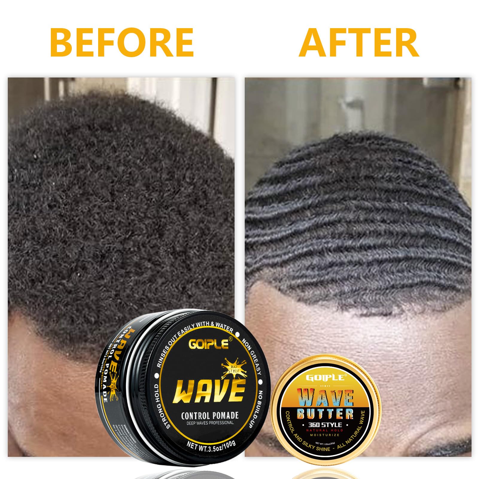 Goiple brillo sedoso: acabado suave en las ondas.