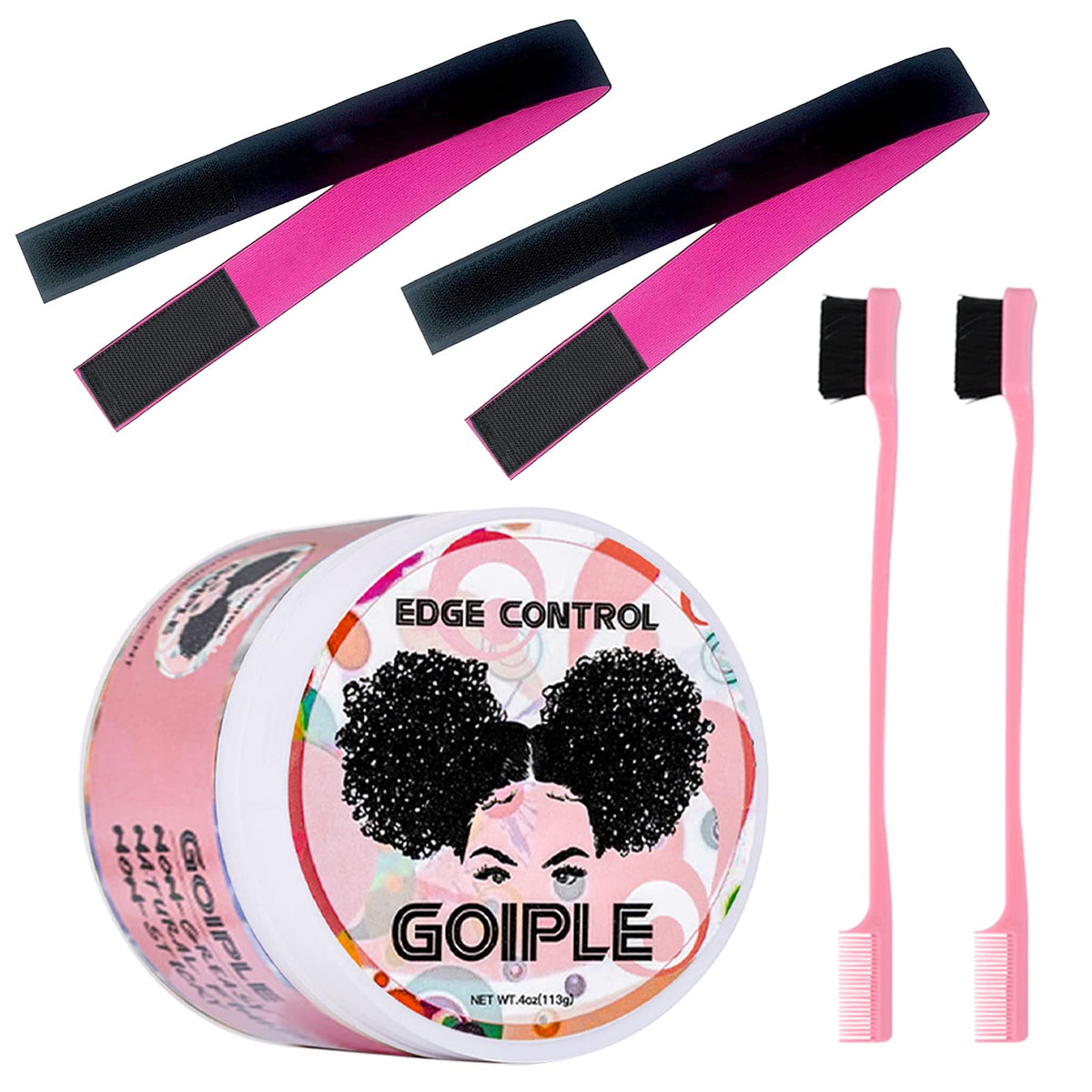 Goiple cera de control de bordes, botella 4oz, acabado suave y definido.