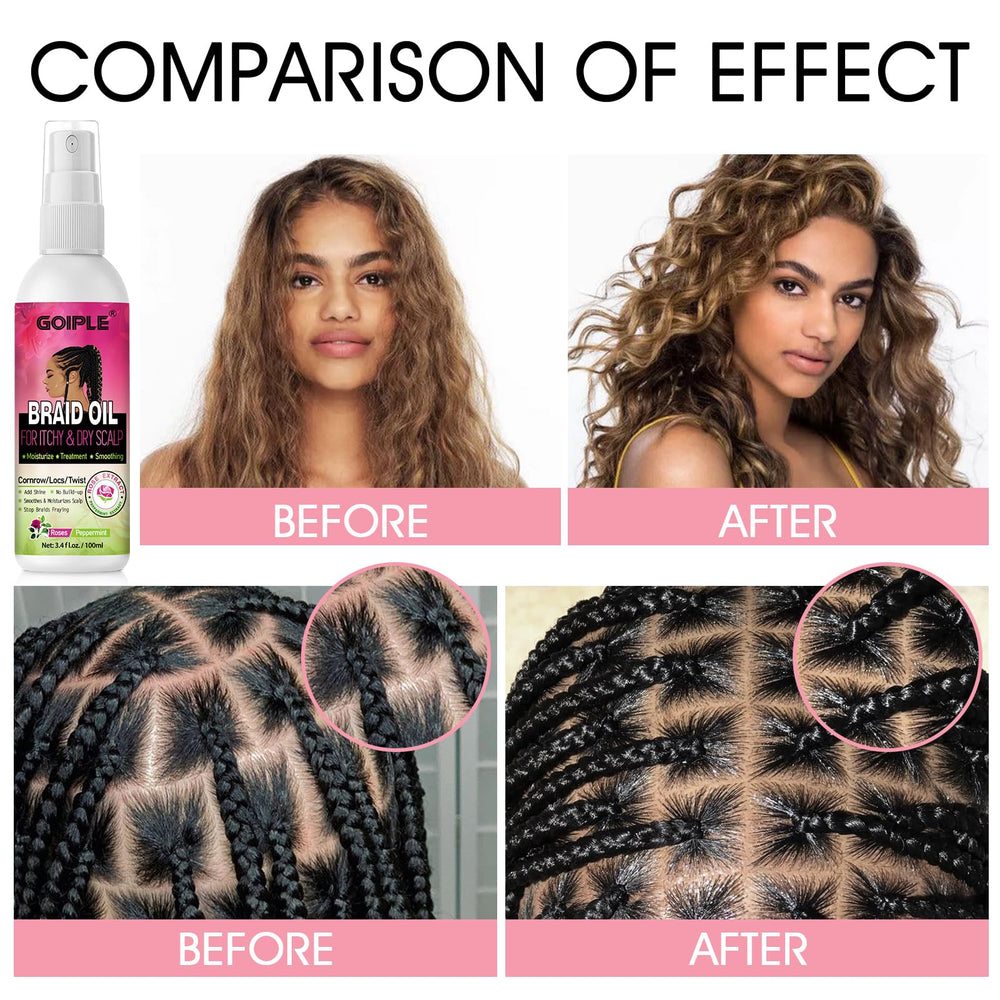 Goiple cuidado del cabello para trenzas Rosa Menta, sensación de frescura.