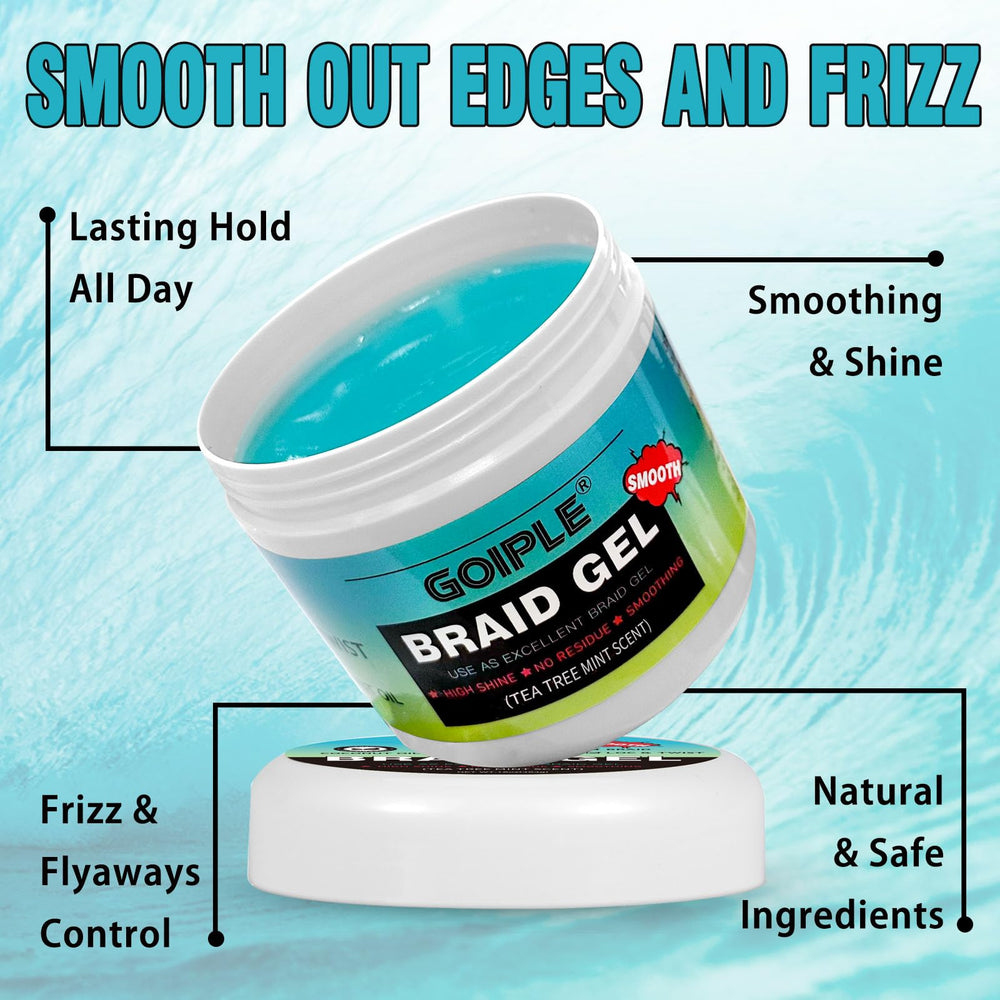 Goiple gel con brillo intenso para realzar trenzas y locs