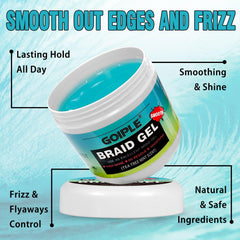 Goiple gel con brillo intenso para realzar trenzas y locs
