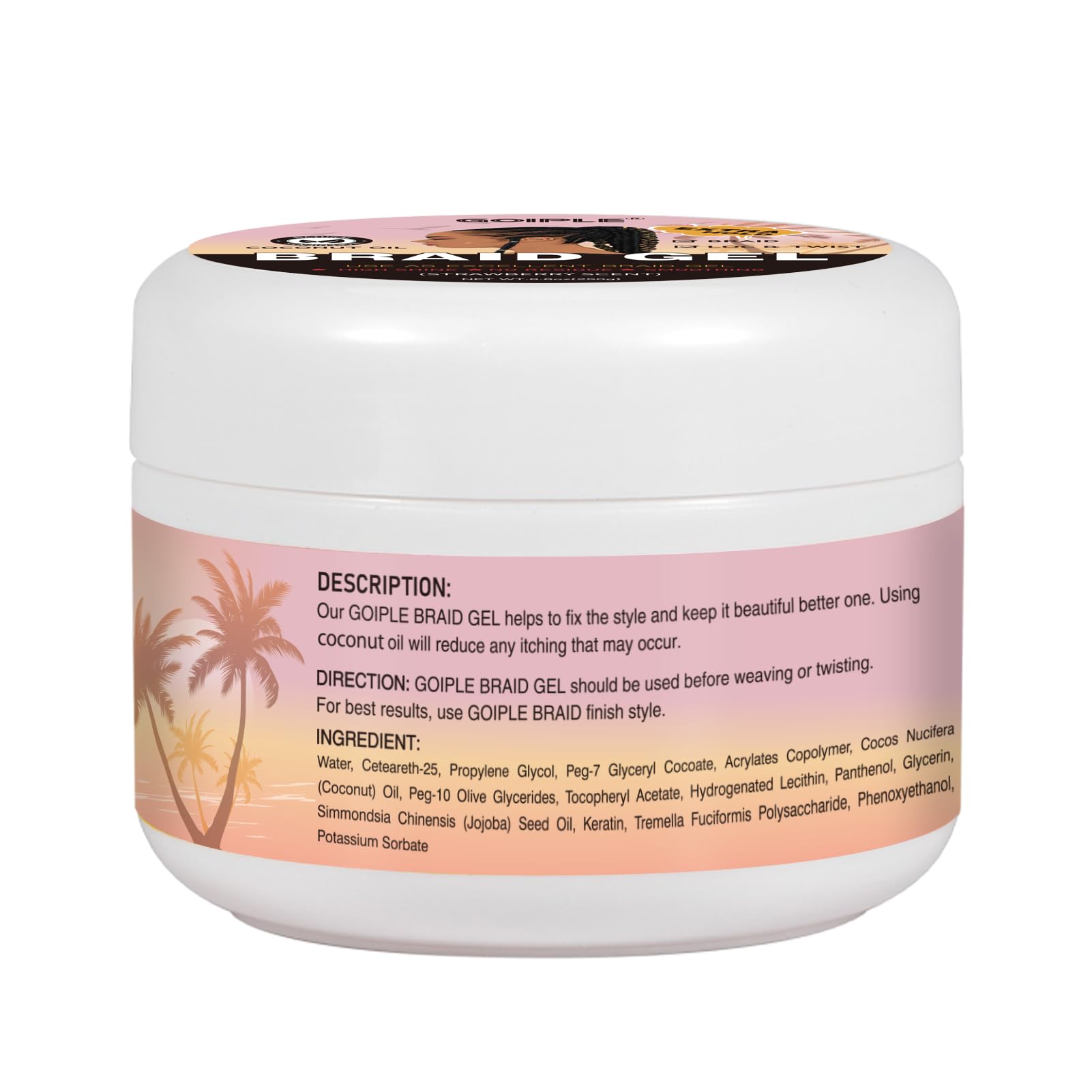 Goiple gel facilita el trenzado, aplicación rápida y limpia.