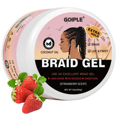 Goiple Gel para trenzas: botella de 16oz con fijación duradera