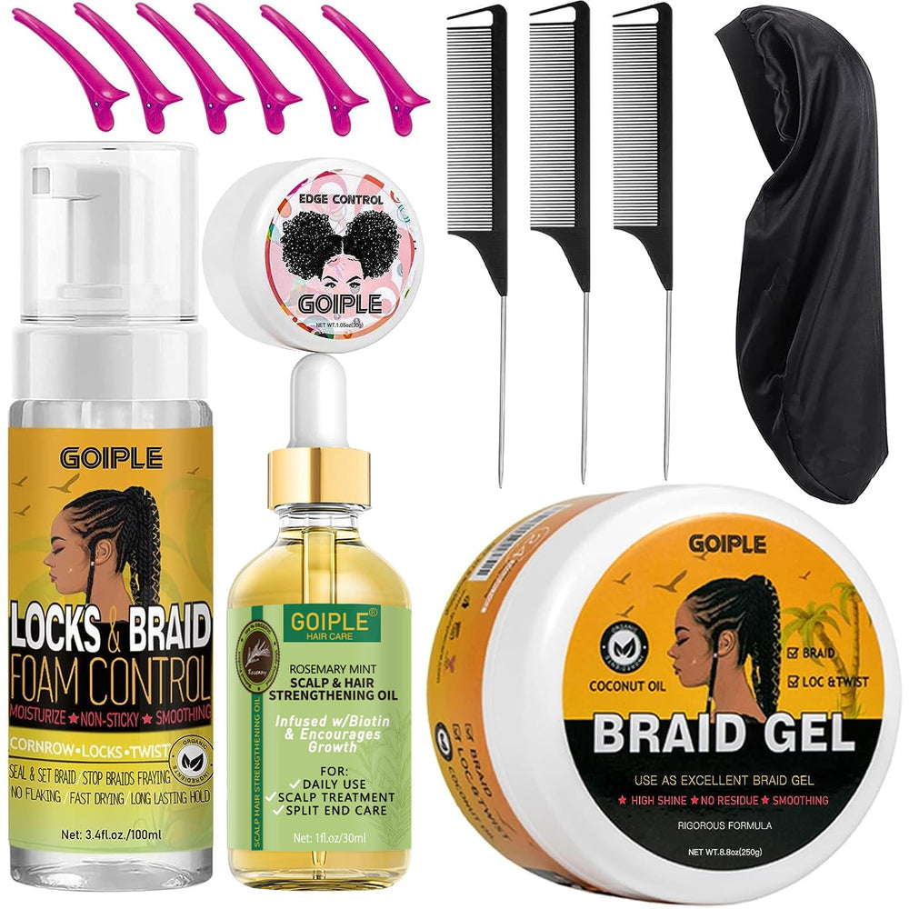 Goiple gel para trenzas con fijación extrema, ideal para peinados duraderos.