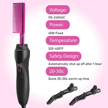 Goiple peine-dientes-anchos-pelo-negro para des-tender y alisar con suavidad.