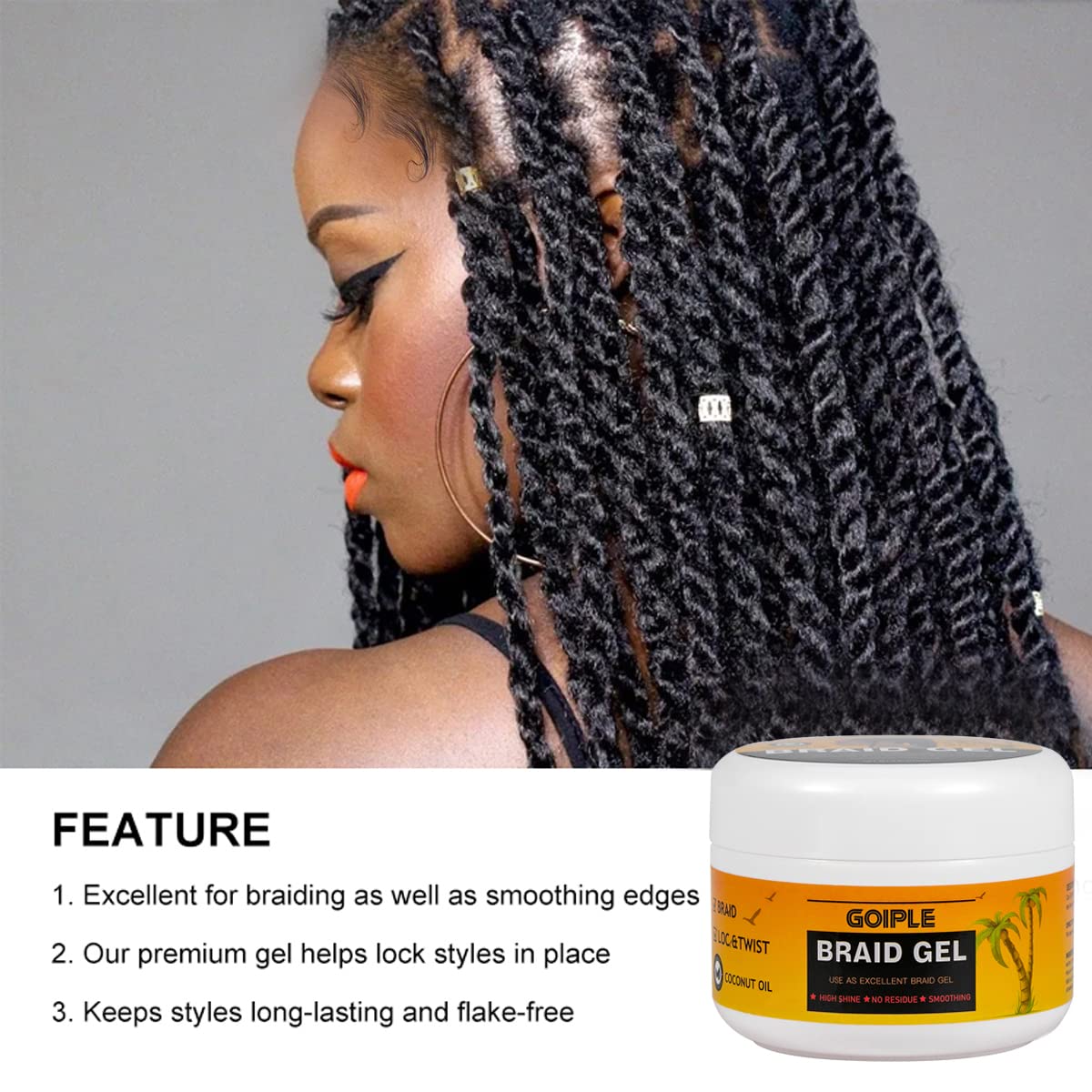 Goiple pinza para cabello rosa, sujeción segura.