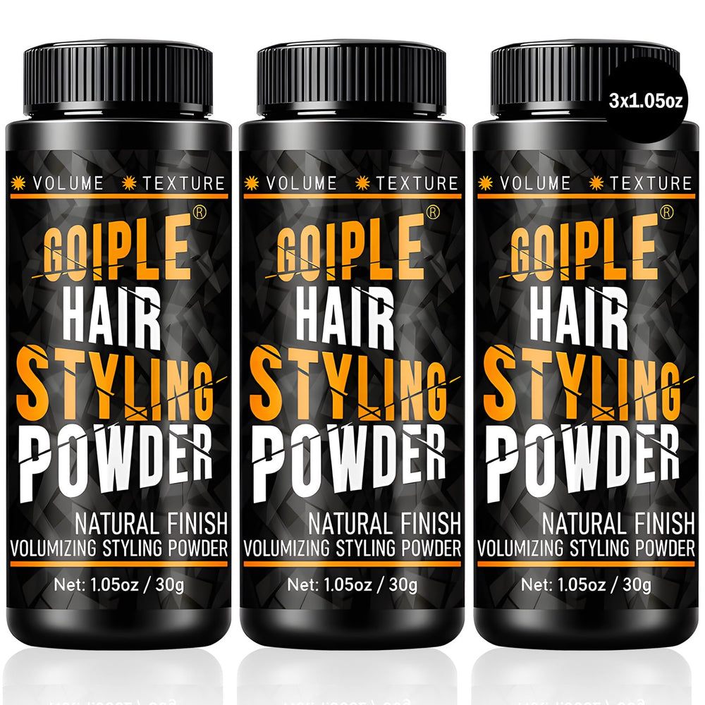 Goiple polvos: frasco de volumen y textura para cabello masculino.