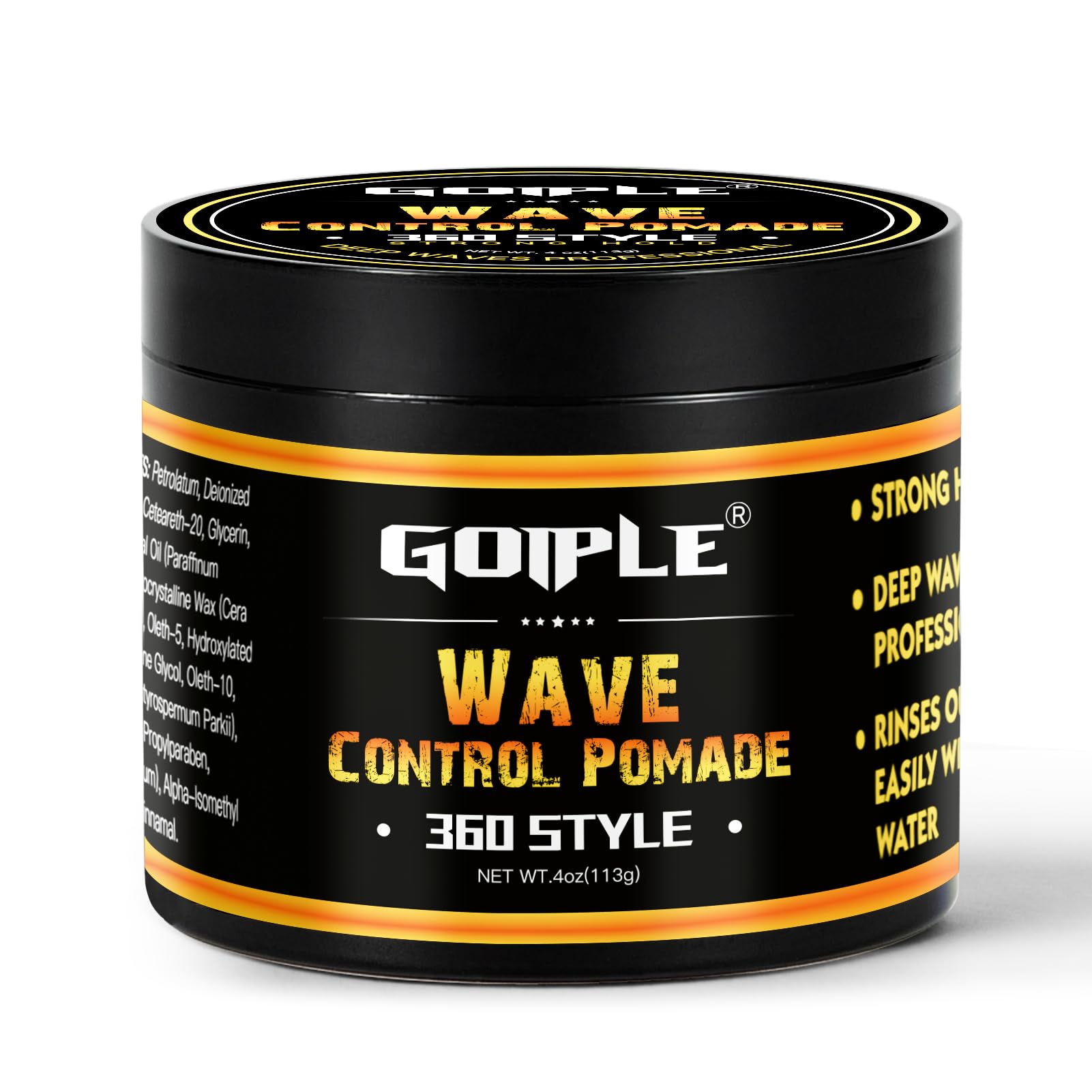 Goiple pomada para ondas naturales en envase, define ondas 360° con brillo suave.