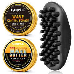 Goiple Wave Pomade: esponja-twist, agarre cómodo para peinados prolongados.