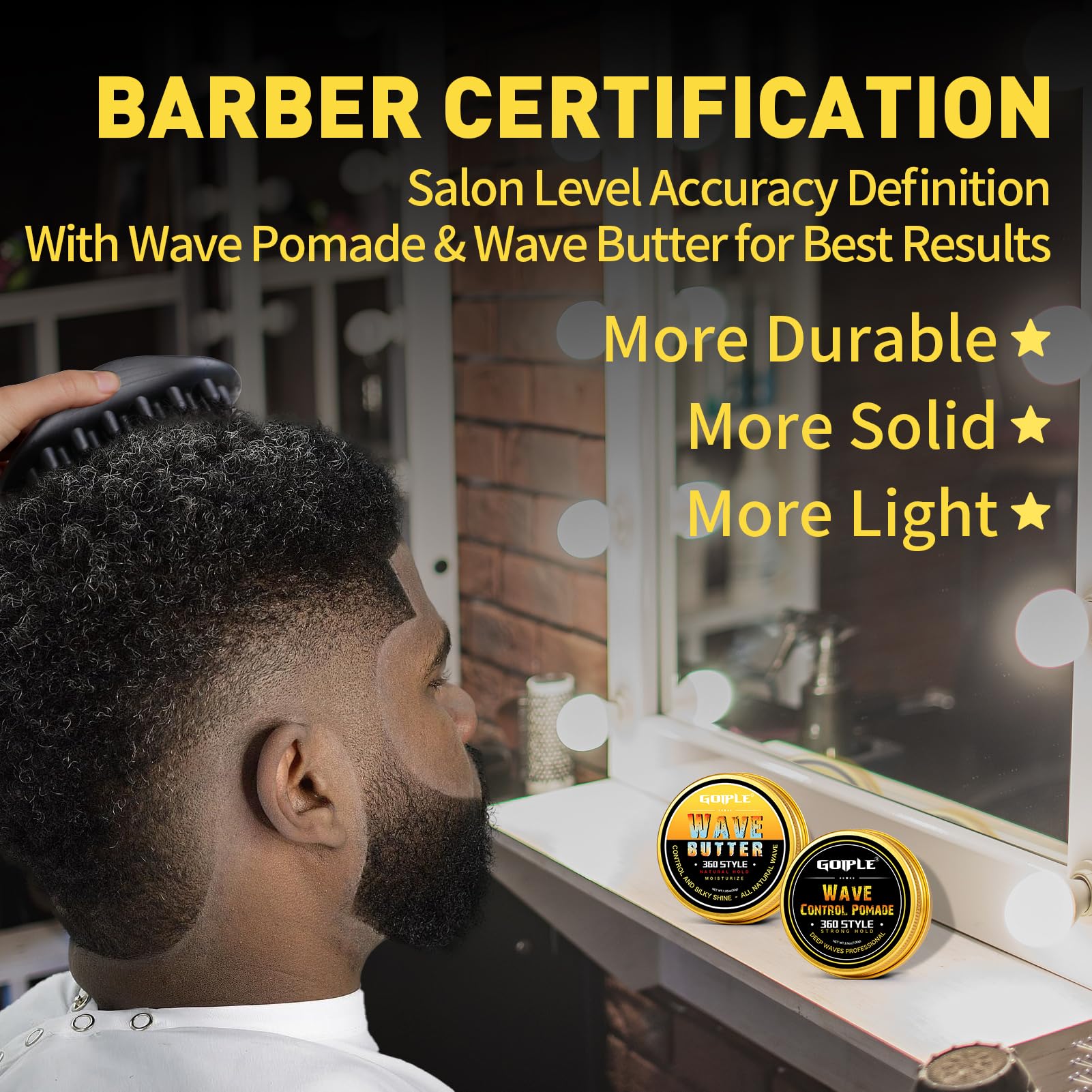 Goiple Wave Pomade: tecnología giro rápido para peinados precisos.