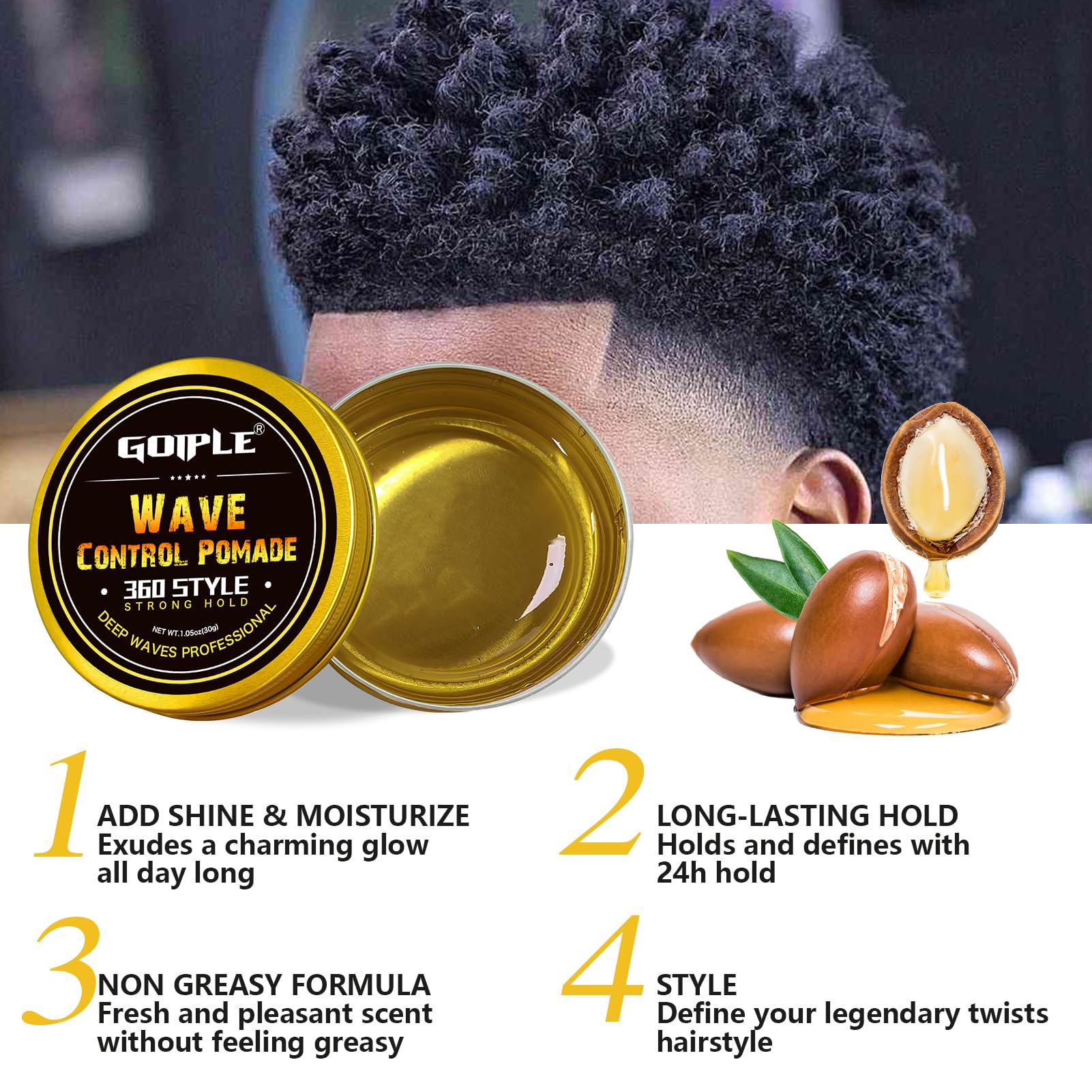 Goiple Wave Pomade: diseño lavable e higiénico para limpieza sencilla.