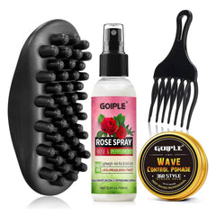 Goiple Wave Pomade Twist Sponge Brush en mano para definición de rizos 4C