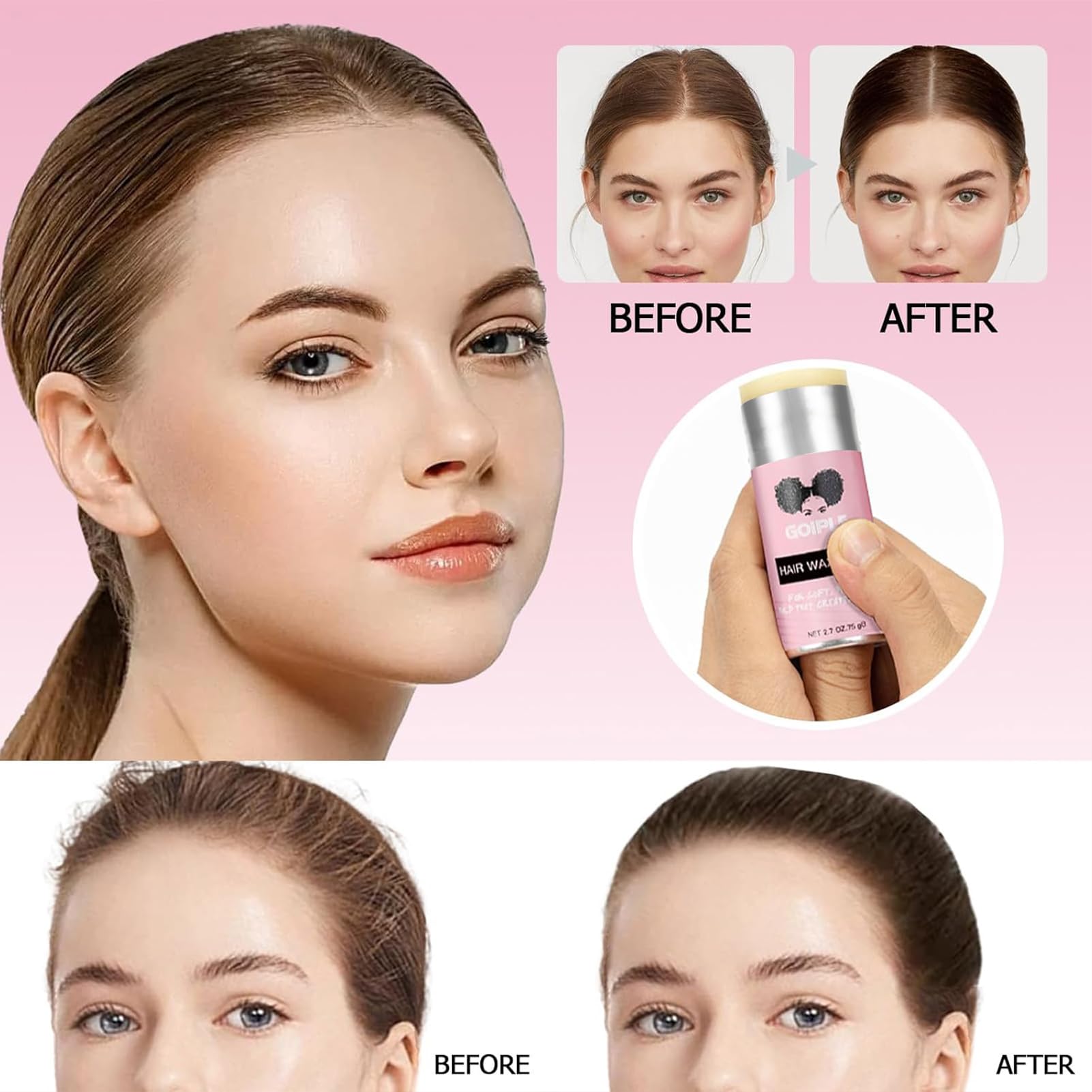 Goiple barra de cera para pelo: control del frizz para peinados definidos