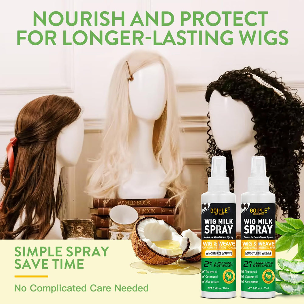 Goiple Wig Milk Spray: sin enjuague para uso rápido.