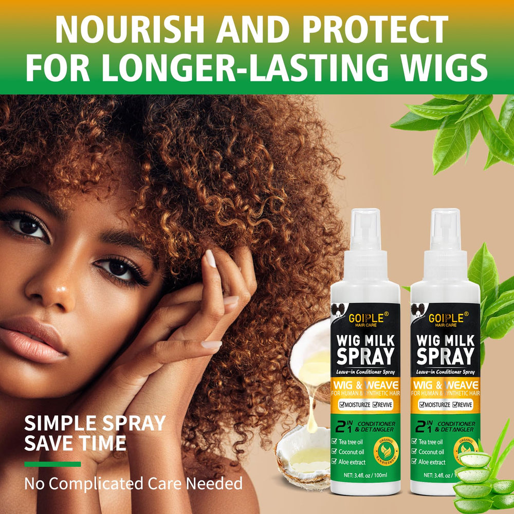 Goiple Wig Milk Spray mist being released for even distribution