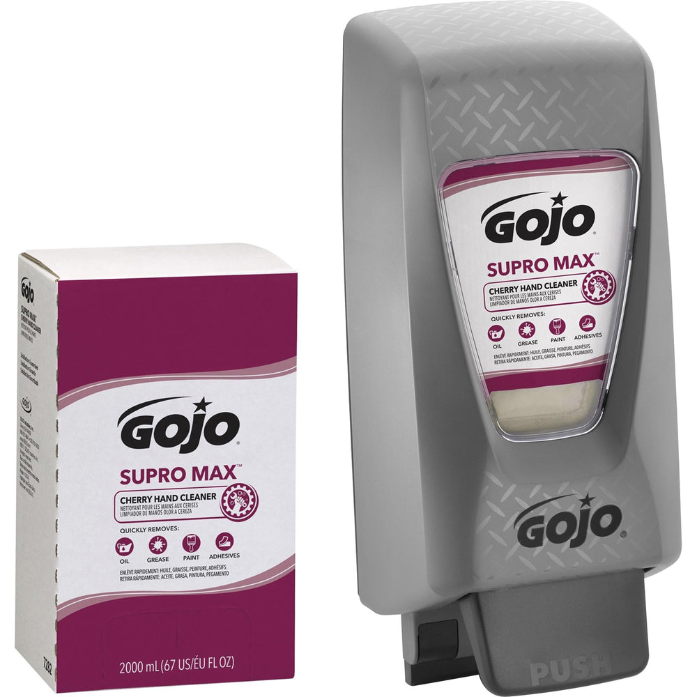 GOJO SUPRO+MAX mousse mains cerise – pompe amovible facilitant le recyclage.
