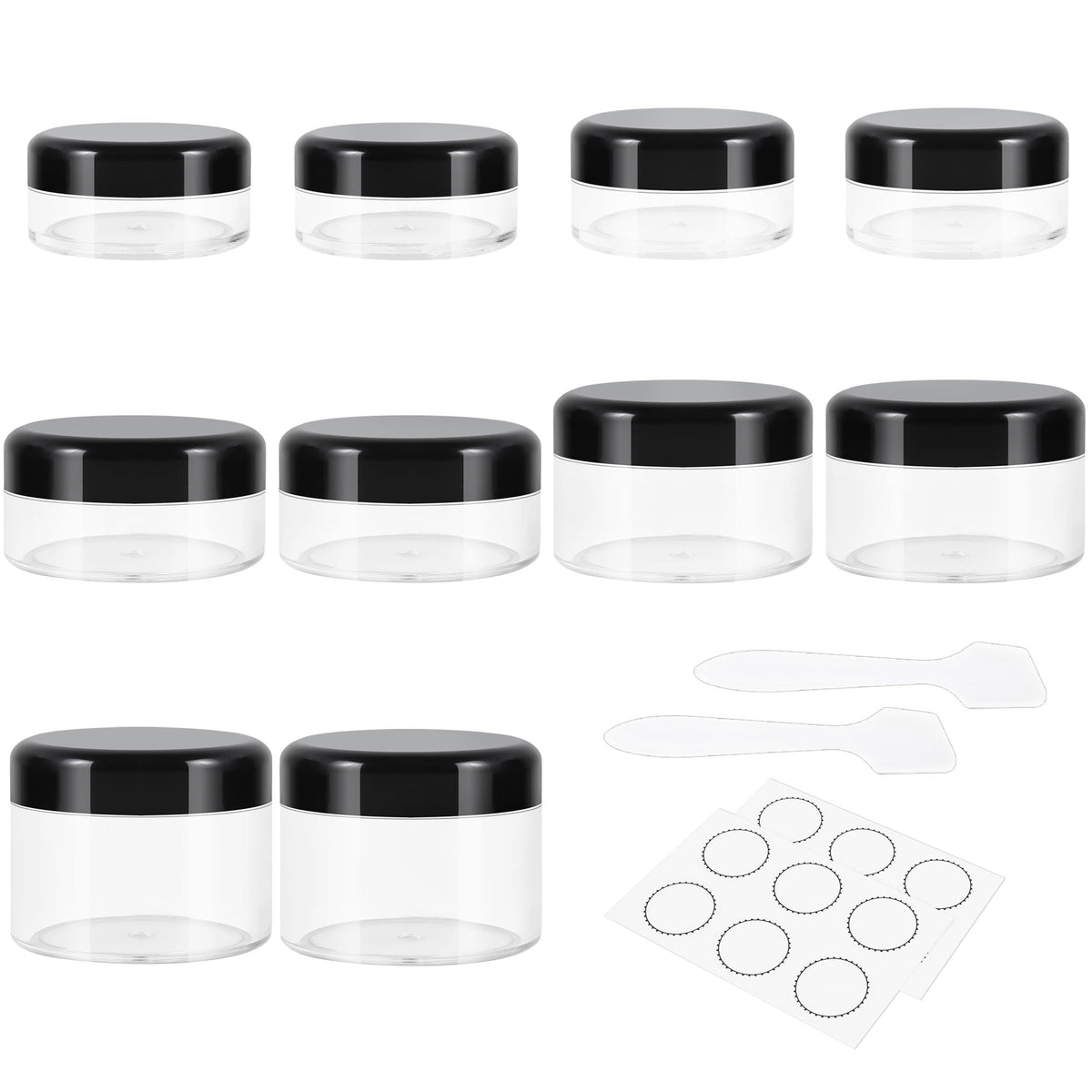 Contenedor Golacky de 3 g con tapa rosca, ideal para viajar y organizar muestras de cosméticos.