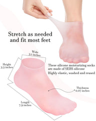Golbylicc calcetines de silicona: facilidad de uso con crema para pies suaves.