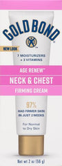 Gold Bond crema firmeza cuello-pecho con textura cremosa y suave.