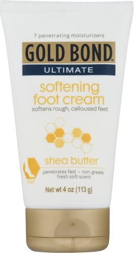 Gold Bond crema para pies con karite, hidrata y suaviza.