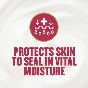 Gold Bond petrolatum-based formula protecting dry skin areas.
