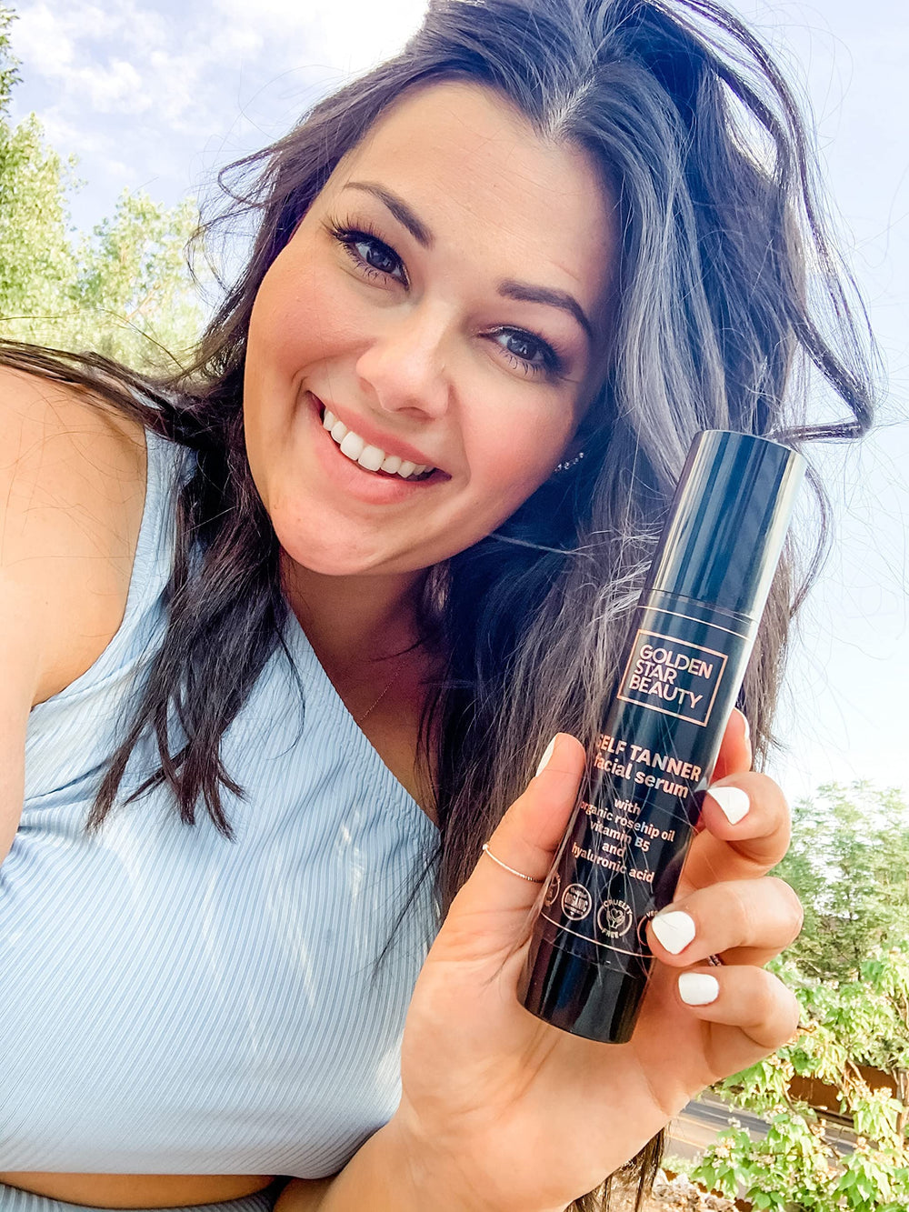 Cuidados de piel con acabado bronceado natural GOLDEN STAR BEAUTY en tu rutina.