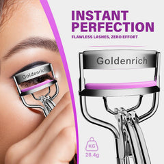 Rizador Goldenrich con estuche transparente para almacenamiento limpio