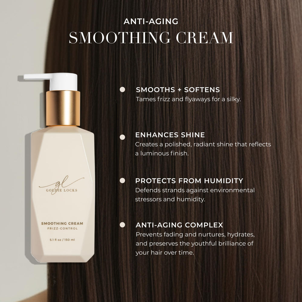 Aplicación de la crema en cabello húmedo, distribución uniforme para brillo sutil.