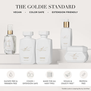 Goldie Locks libre de sulfatos y proteínas, apto para todo tipo de cabellos.