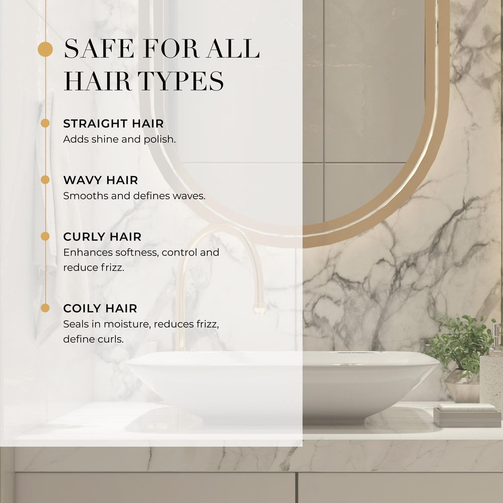 Protección de Goldie Locks frente al calor y rayos ultravioleta para cabello sano.