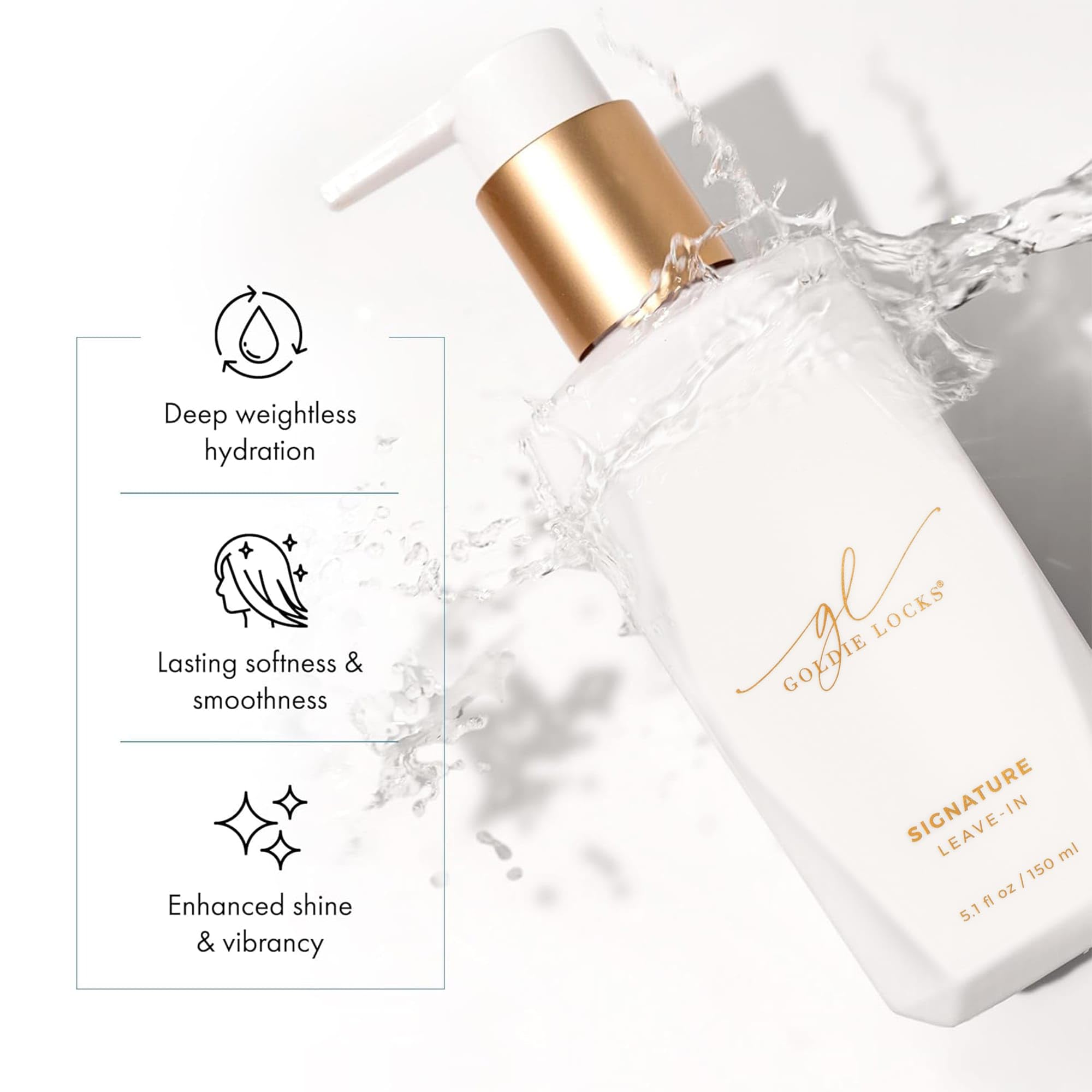 Goldie Locks Signature Acondicionador Sin Enjuague apto para extensiones y teñido