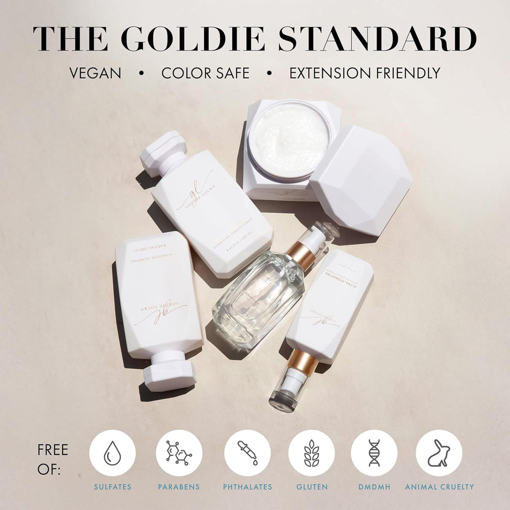 Goldie Locks Ultra Hydratante Champú cuidado diario seguro para todo tipo de cabello.