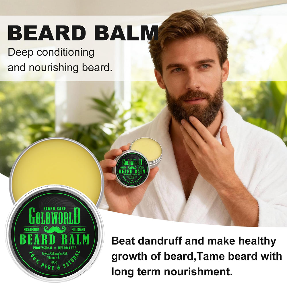 GoldWorld Peine Barba Madera: desenredo suave con madera de sándalo