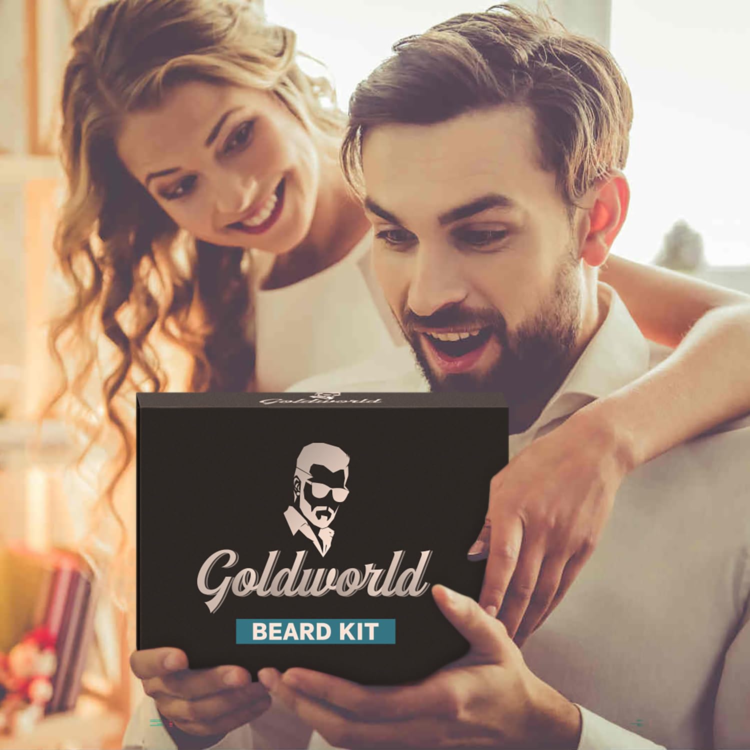 GoldWorld kit barba: bolsa y libro electrónico para viaje y aprendizaje
