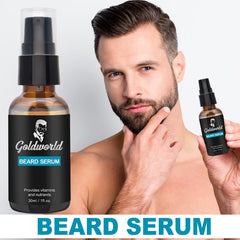 GoldWorld kit barba: champú suave para limpieza y definición