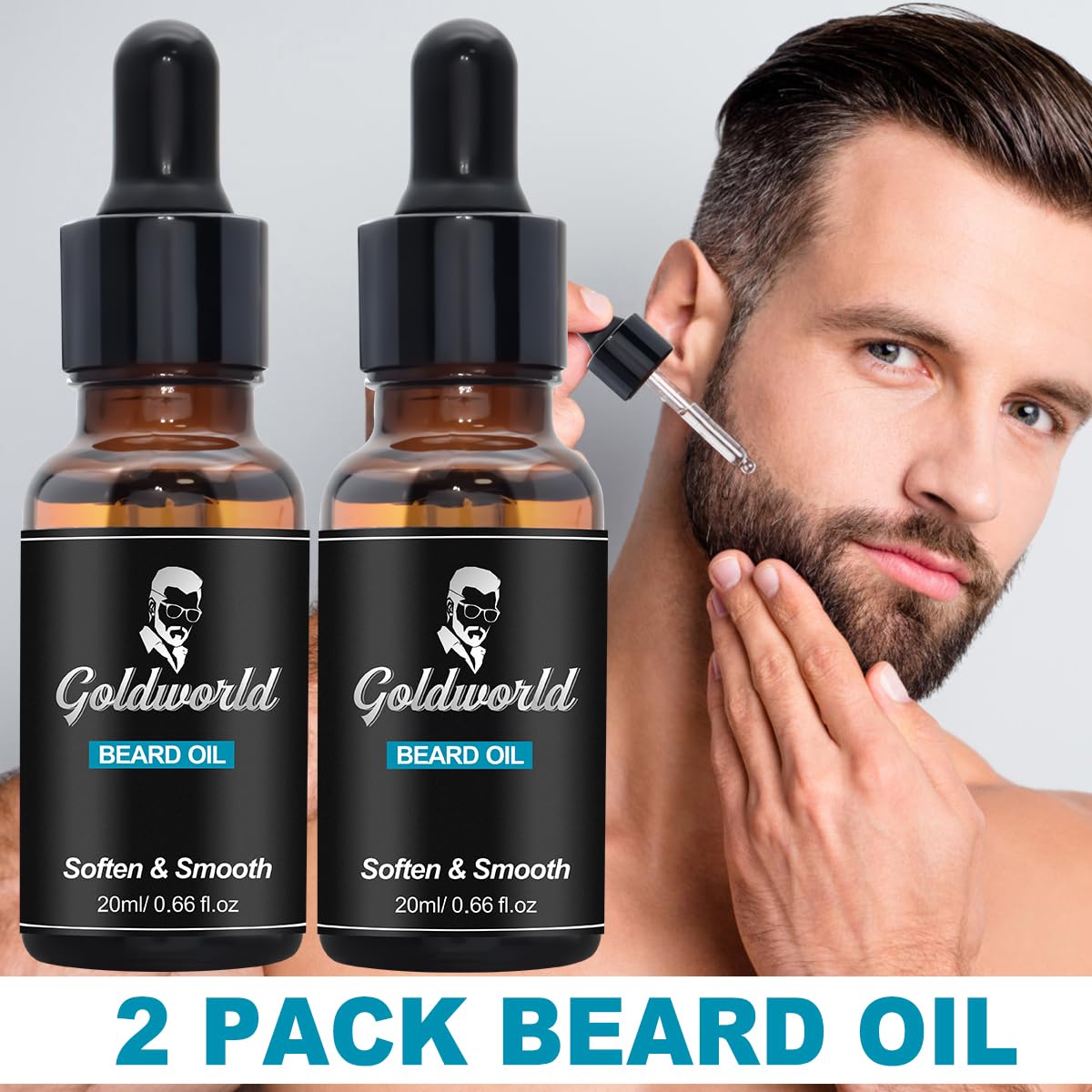 GoldWorld kit barba: peine de madera para un peinado cómodo